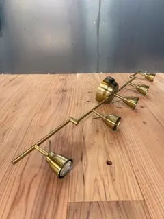 IKEA 5灯 シーリングスポットライト 真鍮色