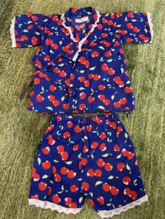 チェリー柄甚平 90cm キッズ　女の子