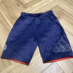 adidas ハーフパンツ 130ショートパンツ ネイビーサッカースポーツウェア