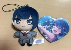 プロセカ　桐谷遥　ぷちぬいマスコット　キラキラビッグハート型缶バッジ