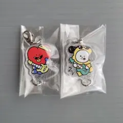 BT21　ガチャ　ラインフレンズ渋谷　つながるアクリルチャーム　チミー　タタ