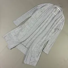 GAP ロングカーディガン グレー S 羽織り ロング丈 シンプル 冷房対策のサムネイル
