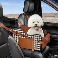 新品✨ 犬猫用 ドライブボックス 車載ペットシート 飛び出し防止 安全リード付