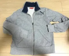 PUMA ジップアップ ジャージ グレー プーマ パーカー アウター 古着