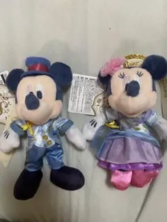 新品ファンタジースプリングスミッキーミニーぬいぐるみバッチディズニーシー