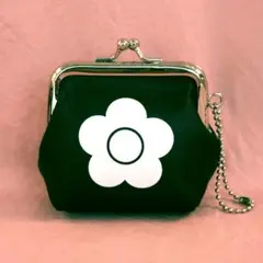 MARY QUANT（マリークワント）シンプルデイジーマークがま口ポーチミニ