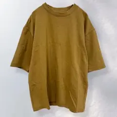 k499》ユニクロ エアリズム コットン オーバーサイズ Tシャツ 五分袖 M