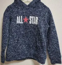 コンバース　オールスター　 ネイビー パーカー　フードボア　130