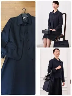 11号◆新品タグ付 濃紺スタンダードお受験スーツ ワンピース◆卒業式入学式