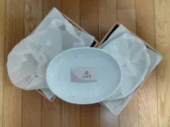 【10枚セット】花御堂 陶器製楕円皿 白
