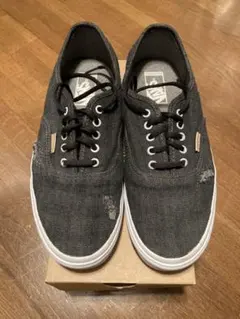 レア物VANS ヴァンズ　オーセンティック　ブラック　ダメージデニム生地　レア物