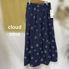 Cloudnine ドット柄 スカート ネイビー M-Lのサムネイル