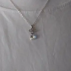 スワロフスキークリスタルAB8mm　ラウンドカットネックレス