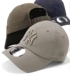 New Era ベースボールキャップ NYロゴ ベージュ