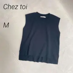 Chez toi　ノースリーブニット　クルーネック　無地　春夏のサムネイル
