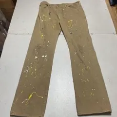 Levi's 501 ベージュ W36 ペイント加工 デニム ジーンズ パンツ
