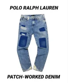 ポロ・ラルフローレン　パッチワークデニム　ヴィンテージ 加工