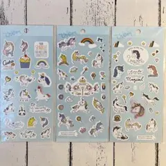 ユニコーン　シール　ステッカー　可愛い　シール交換　平成女児　夢かわ