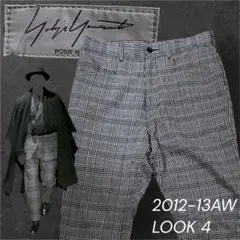 12-13awアーカイブ　Yohji Yamamoto ウールヘリンボーンパンツのサムネイル