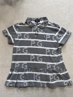 PGロゴ入りストライプポロシャツ　サイズ2