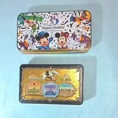 ディズニーランドのお菓子のスチール空き缶 ２個セット