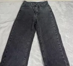 SHEIN Dazy ダークグレー ワイドレッグデニム S