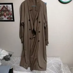 Yoco MORIMOTO ブラウン ダブルブレストロングコート