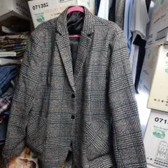 テーラードジャケット グレー系 チェック柄