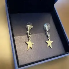Swarovski 星型ピアス クリスタル付き