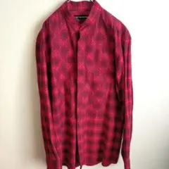 ISSEY MIYAKE MEN チェック柄 バンドカラーシャツのサムネイル