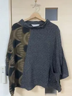 左右非対称デザイン 長袖チュニック