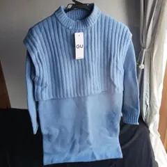 GU 3WAYニット 6G BLUE サイズ140