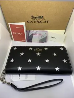 COACH コーチ F60735 長財布 エンボス　レザー　ブラック COACH コーチ F60735 長財布 エンボス レザー ブラック - メルカリ
