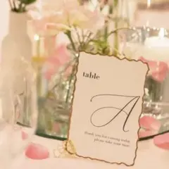テーブルナンバー(A〜Oまで) 結婚式
