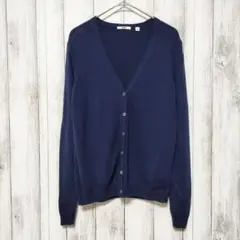 UNIQLO ユニクロ (M)　エクストラファインメリノ Vネックカーディガン