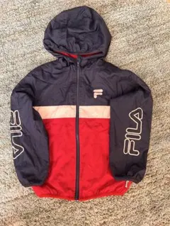 FILA フード付きジャケット 130サイズ ネイビー/レッド