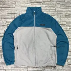 Columbia フリースジャケット ライトブルーホワイト アウトドア