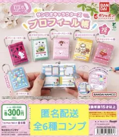 豆ガシャ本 サンリオキャラクターズ「プロフィール帳」 全6種 コンプ セット