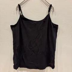 美品✨️【XXL】キャミソール 黒 トップス 無地 シンプル オーバーサイズ