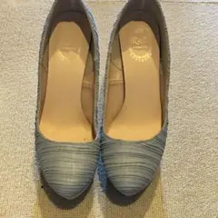 R&E デニムブルーパンプス 23.5cm