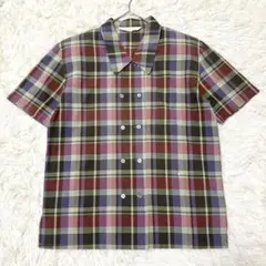 【バーバリーズ】半袖シャツ チェック柄 旧ロゴ ヴィンテージ マルチカラー S