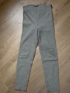 【美品】ZARA ギンガムチェック アンクル丈 クロップドパンツ（XS）
