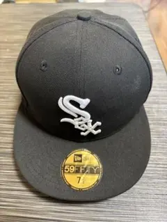New Era 59FIFTY ブラック キャップ 7 3/8