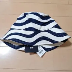 新品　ユニクロ　マリメッコ　帽子　バケットハット　ネイビー