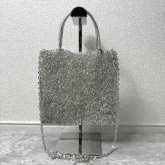 美品✨アンテプリマ ラージ 人気色 シルバー チェーン ショルダー