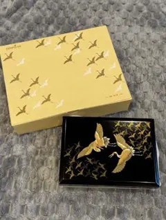 漆器 文箱 鶴のデザイン