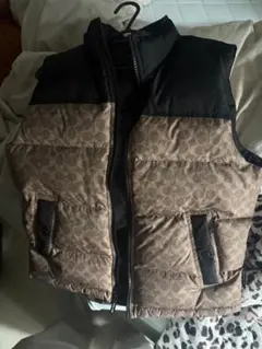 COACH ダウンベスト ブラウン ブラック