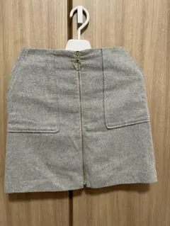 ViS フロントジップ ミニスカート グレーのサムネイル