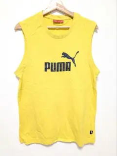 PUMA ビッグロゴ ノースリーブ タンクトップ イエロー M スポーツのサムネイル