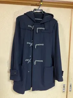 ネイビー ダッフルコート フード付き